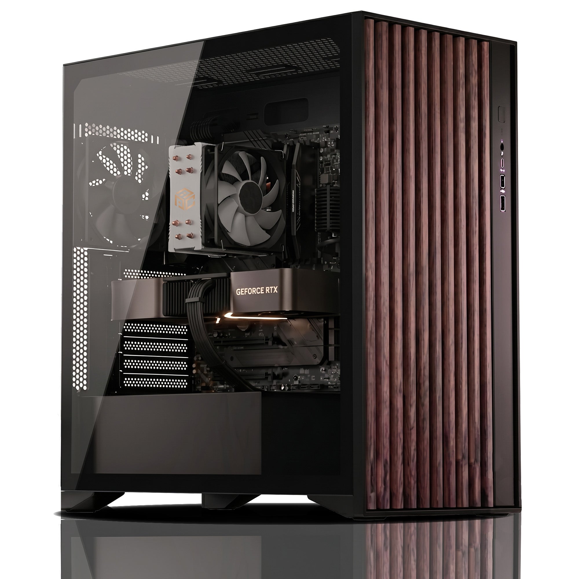 AURUMPC Black Wood Silent KI PC R7 5700X